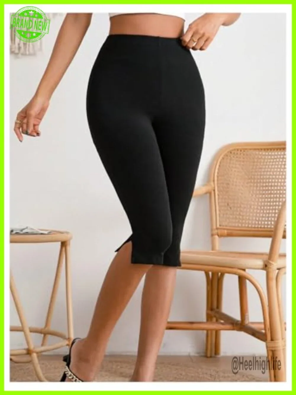 High Waisted Capri Leggings with Tummy Control
